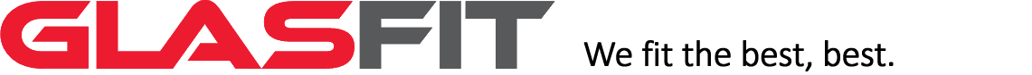 Logo with slogan Glasfit Namibia
